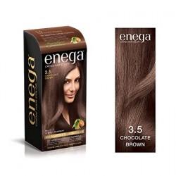 enega Brilliance Creame Hair Colour (Chocolate Brown, 3.5, Jumbo Size With Argan Oil & Green Tea Extract)