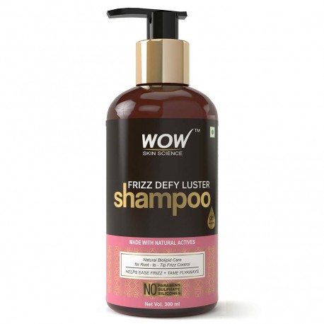 WOW Frizz Defy Luster No Parabens, Sulphate & Silicone Shampoo, 300ml