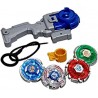 Hatello Toys (pack of 4 in 1) Beyblades Metal Fighter Fury with Metal Fight Ring and Handle Launcher - Multi Color