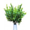 Fourwalls Artificial PVC Plastic Eucalyptus Green Bushes - (36 cm Tall, Set of 3, Green)