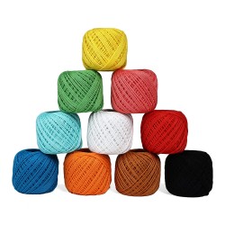 Timesetl Crochet Thread for Knitting and Craft Making - Set of 10 Ball (Multicolor)