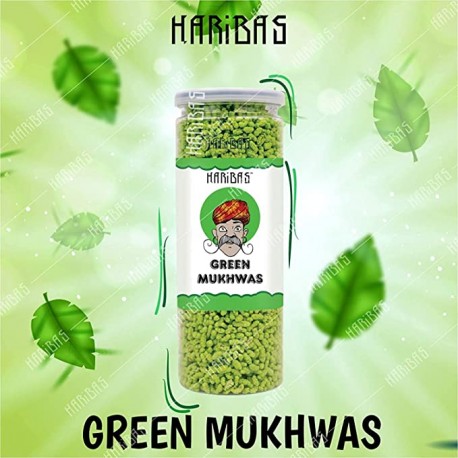 Haribas Green Mukhwas (Peppermint Coated) - 200gm
