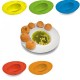 JAPP Plastic Pani Puri Serving Bowl Dish Plate (Multicolour) - Set of 4