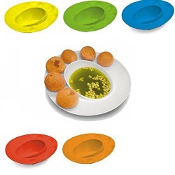 JAPP Plastic Pani Puri Serving Bowl Dish Plate (Multicolour) - Set of 4