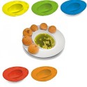 JAPP Plastic Pani Puri Serving Bowl Dish Plate (Multicolour) - Set of 4