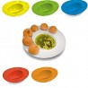 JAPP Plastic Pani Puri Serving Bowl Dish Plate (Multicolour) - Set of 4