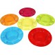 JAPP Plastic Pani Puri Serving Bowl Dish Plate (Multicolour) - Set of 4