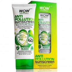 Wow Anti Pollution SPF40 Water Resistant No Parabens & Mineral Oil Sunscreen Lotion 100ml