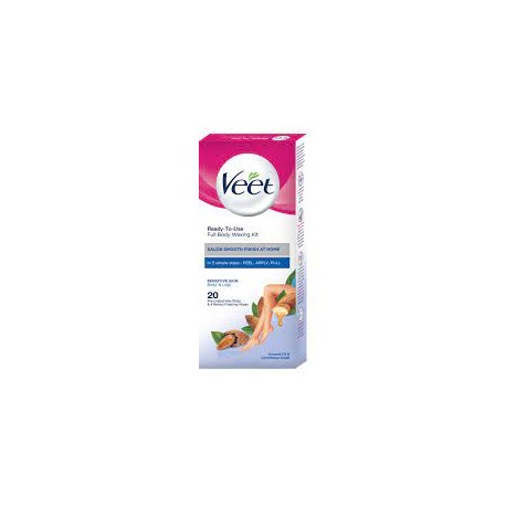 Veet Full Body Waxing Strips Kit For Sensitive Skin (20 Strips)