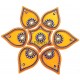 Prahill Designer Acrylic Rangoli Flower Shape (Set of 7 pcs)
