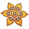 Prahill Designer Acrylic Rangoli Flower Shape (Set of 7 pcs)