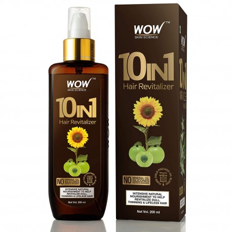 WOW 10 in 1 Miracle No Parabens & Mineral Oil Hair Revitalizer Mist Spray, 200ml