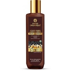 Khadi Organique Activated Bamboo Charcoal Hair Cleanser - 200ml