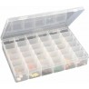 Plastic Organizer Box with Imitation Adjustable 36 Grid Dividers