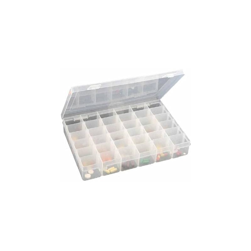 Plastic Organizer Box with Imitation Adjustable 36 Grid Dividers