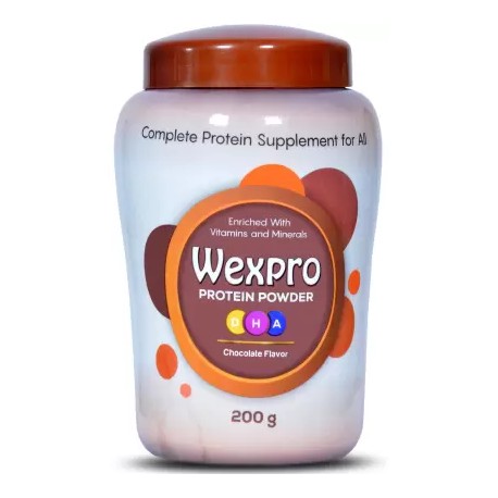 Wexcare DHA Protein Powder with Essential Vitamins & Minerals (Chocolate) - 200gm