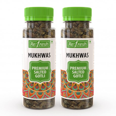 Refresh Premium Salted Gotli Mukhwas - 100gm (Pack of 2)