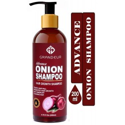 Grandeur Advance Red Onion Hair Growth Shampoo With 15 Natural Herbs & Ingredients - 200ml