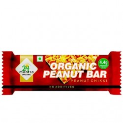 24 Mantra Organic Peanut Chikki Bar - 33gm (Pack of 5)