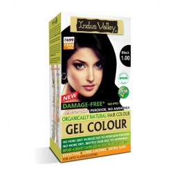Indus Valley Gel Color For Hair - 20g + 200ml (Black)