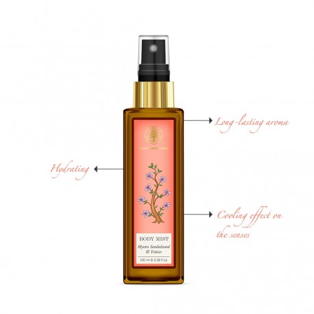 Forest Essentials Sandalwood and Vetiver Body Mist 100ml
