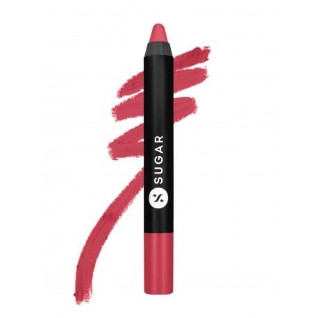 Sugar Cosmetics Matte As Hell Crayon Lipstick - 05 Rose Dawson (Rose Pink)