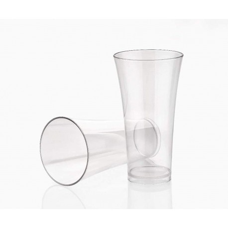 Plastic Design Stylish Glass Juice Milkshake Glass - 300ml (Pack 12)