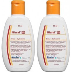 Alniche Nizraal 2% Shampoo Solution - 50ml (Pack Of 2)