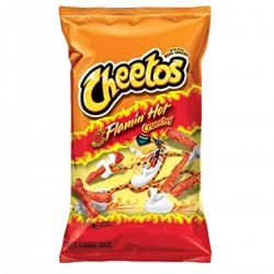Cheetos Flamin Hot Crunchy Snacks Cheese Flavoure - 226gm
