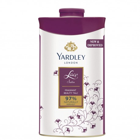 Yardley London Lace Satin Perfumed Talc for Women - 250gm