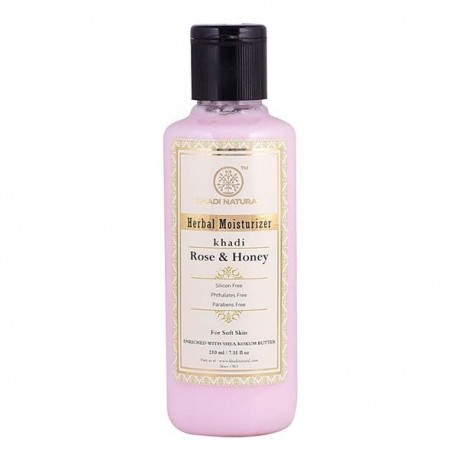 Khadi Natural Rose & Honey Moisturizer With Sheabutter 210ml