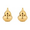 Pure Brass Apple Shape Diya with Star Holes (Pack of 2)