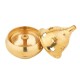 Pure Brass Apple Shape Diya with Star Holes (Pack of 2)
