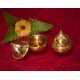 Pure Brass Apple Shape Diya with Star Holes (Pack of 2)