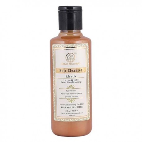Khadi Natural Herbal Heena Tulsi Extra Hair Conditioning Cleanser 210ml