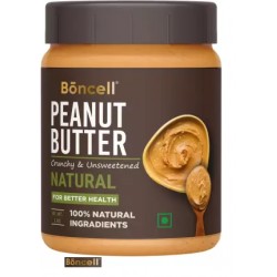 Boncell Natural Crunchy Unsweet Crispy Peanut Butter - 1kg