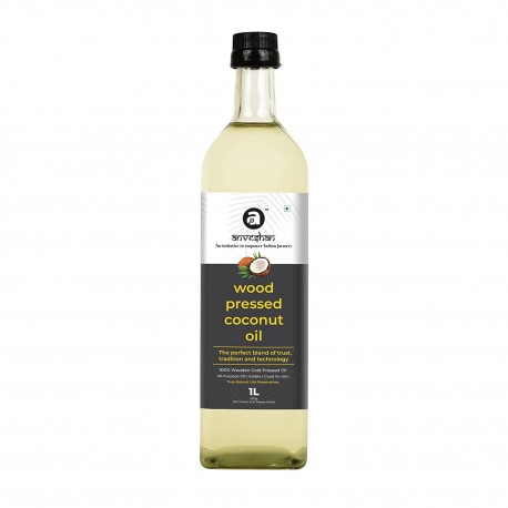 Anveshan Wood Pressed Coconut Oil - 1 Litre