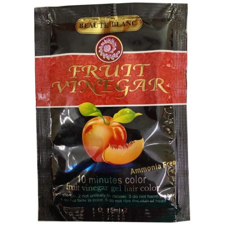 Beaute Blanc Natural Fruit Vinegar Hair Dye Pouches (Black) - 133g (Pack of 4)