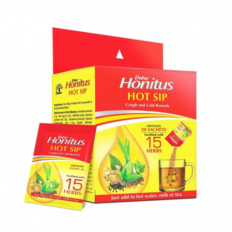 Dabur Honitus Hot Sip : 100% Ayurvedic Kadha - 4gm (Pack of 30 Sachets)