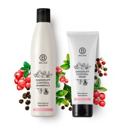 Brillare Dandruff Control Natural Shampoo & Hair Mask Combo (Shampoo 300ml+ Mask 125ml)