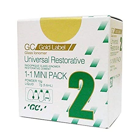 Dental World GC Gold Label 2 (Glass Ionomer) Universal Restorative 1-1 Mini Pack