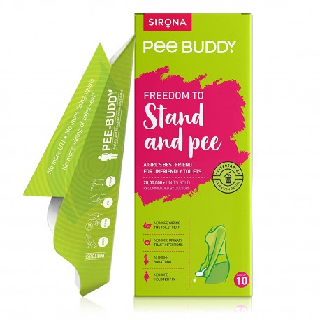 Pee Buddy 10 Funnels Disposable Female Urination Device for Women (Pack of 5)