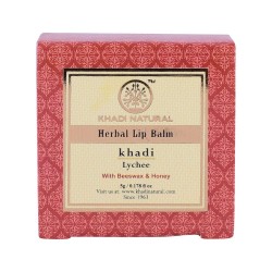 Khadi Natural Lychee Lip Balm - With Beeswax & Honey 5gm