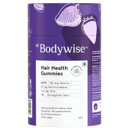Be Bodywise Biotin Hair Gummies for Stronger, Shinier Hair & Nails - 60 Gummies
