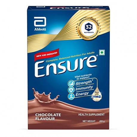 Abbott Ensure Complete, Balanced Nutrition Drink For Adults (Chocolate) -  400gm