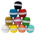 Embroiderymaterial Thick Crochet Cotton Thread (Combo of 10 Rolls)