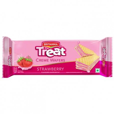 Britannia Treat Strawberry Wafers - 55gm  (Pack of 20)
