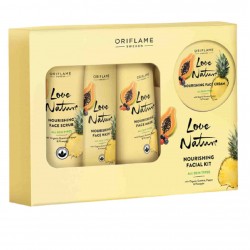 Love Nature Nourishing Facial Kit with Organic Guarana, Papaya and Pineapple