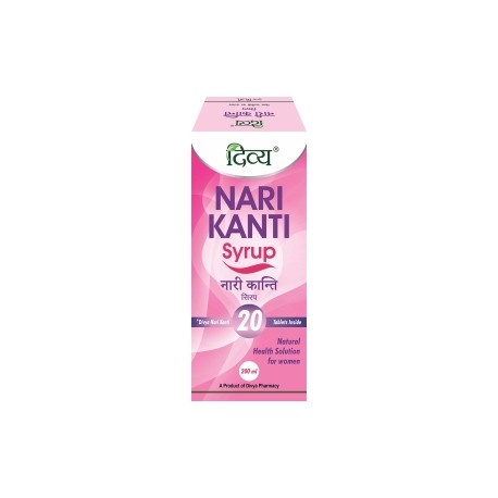 DIVYA NARI KANTI SYRUP 200ml And DIVYA NARI KANTI 3 U X 20 N 34 G