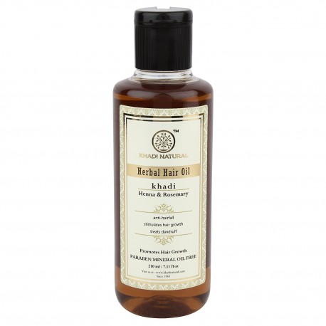 Khadi Natural Rosemary And Henna Hair Oil,  210ml